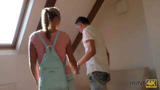 HUNT4K. ฮันเตอร์พบกับสองสามอยู่ที่สวนแล้วซื้อผู้หญิงเร่าร้อนศพ